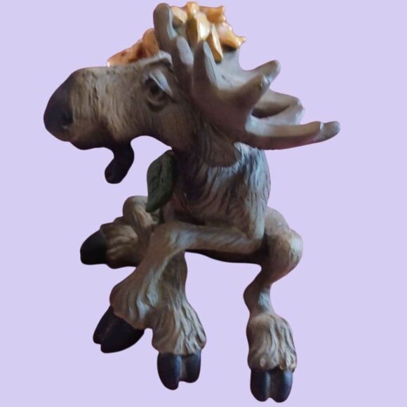 Big Sky Carvers Mountain Mooses Figurine With Sunflower - Picture 11 of 12